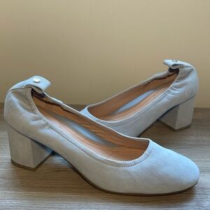 Taryn Rose savannah suede leather pump moostone blue 10